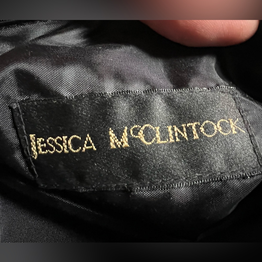 Jessica McClintock Black Quilted Chain-Strap Crossbody Bag - Picture 4 of 7